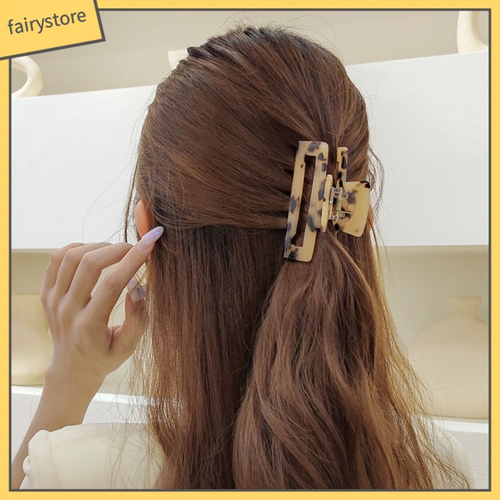 Kẹp Tóc Hình Vuông Màu Trơn Thanh Lịch Dành Cho Nữ