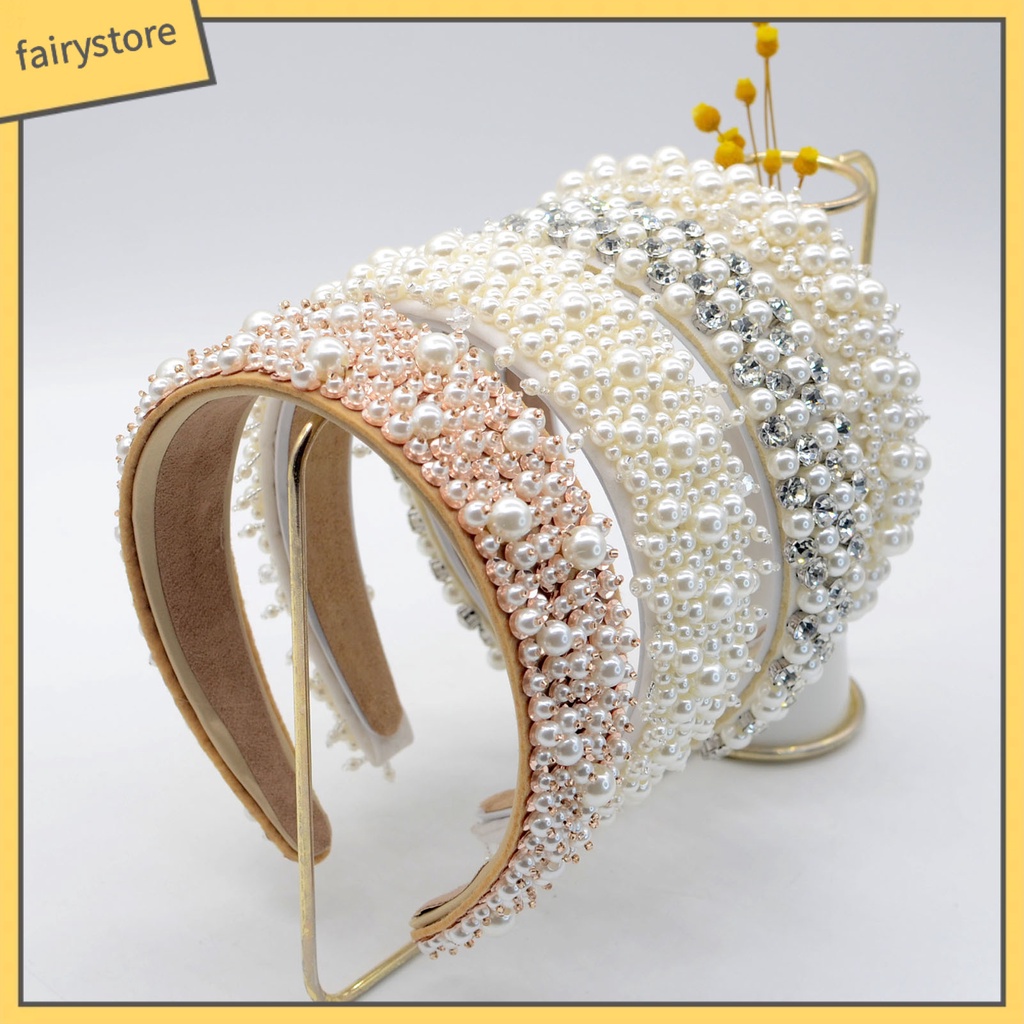 Cài Tóc Đính Đá Ngọc Trai Nhân Tạo Chống Trượt Dành Cho Nữ