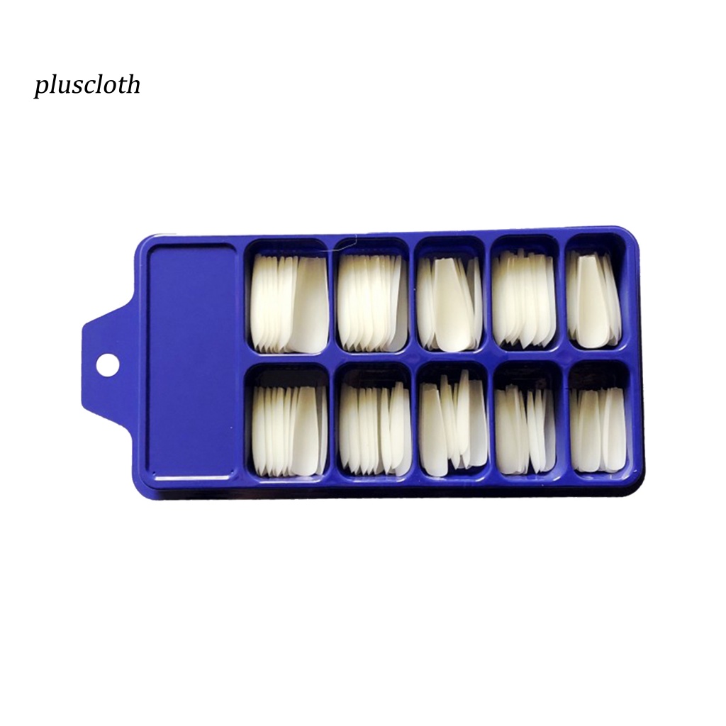 Bộ 100 Móng Tay Giả Trong Mờ Không Cần Keo Dán Thời Trang