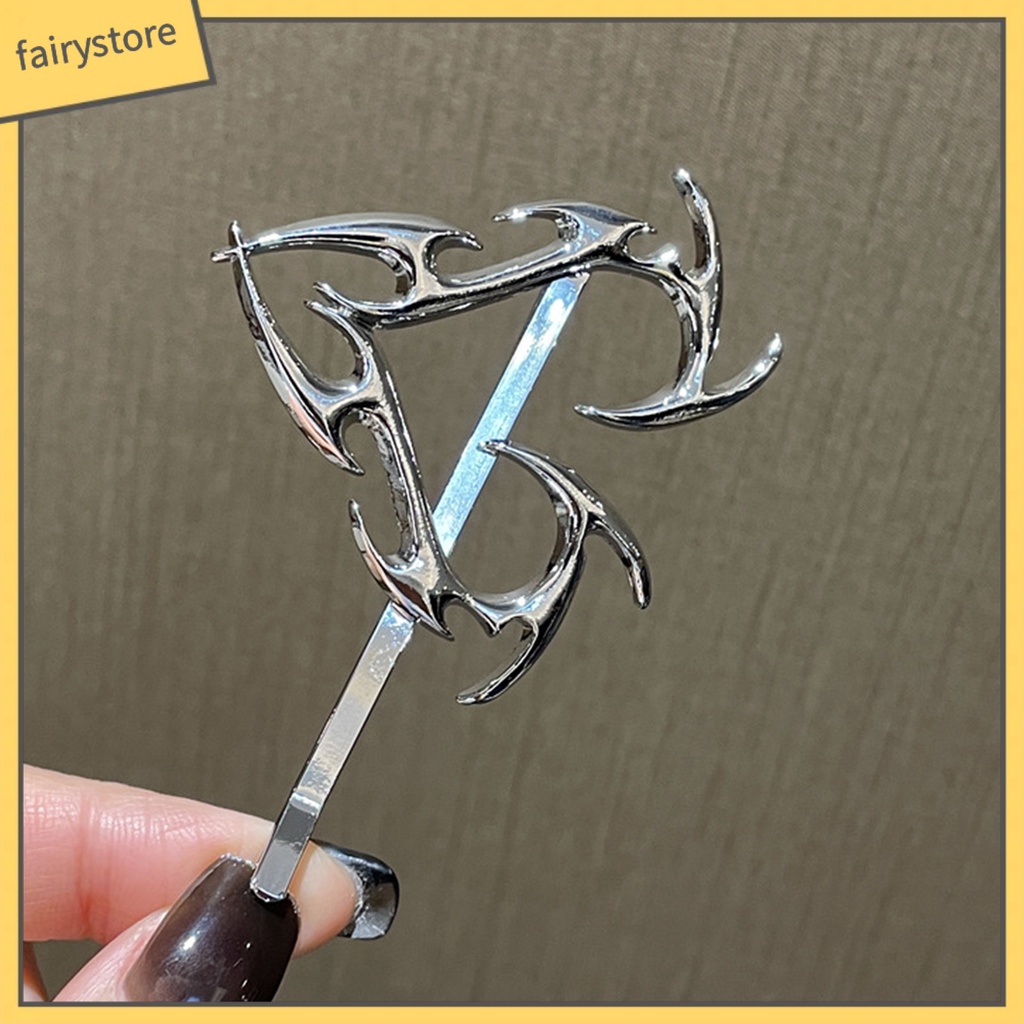 [FRO] Kẹp Tóc Dạng Phi Tiêu Hình Học Trái Tim Màu Bạc Phong Cách Hip Hop Cá Tính Tinh Tế Tốt Cho Cuộc Sống Hàng Ngày