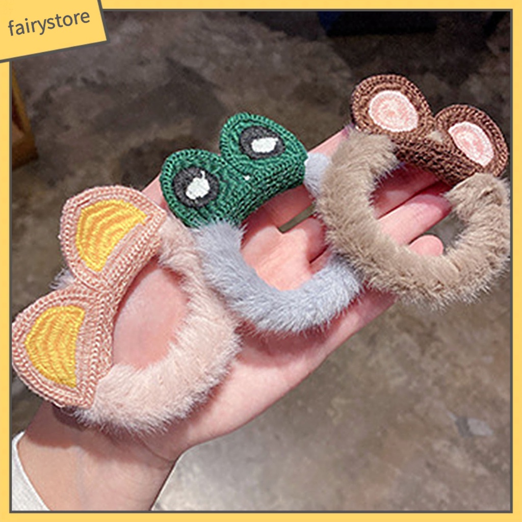 Băng Đô Cài Tóc Phủ Lông Họa Tiết Hoạt Hình Quyến Rũ Cho Nữ