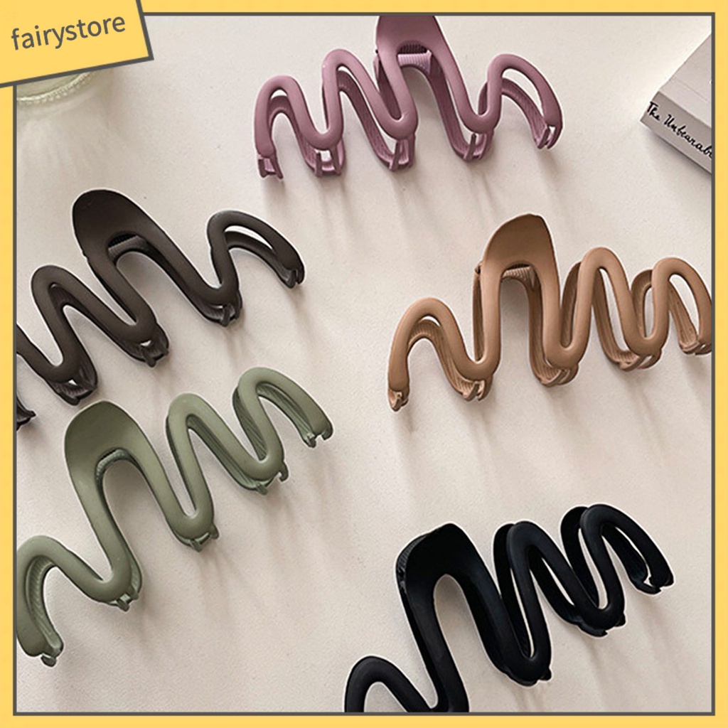 Kẹp Tóc Dạng Gợn Sóng Màu Trơn Co Giãn Gọn Nhẹ Chống Trượt Màu Sắc Thời Trang Cho Nữ