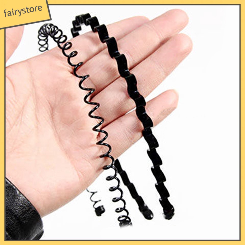 Set 6 Băng Đô Gợn Sóng Màu Đen Vô Hình Chống Trượt Có Thể Điều Chỉnh Chăm Sóc Làm Đẹp Cho Nam