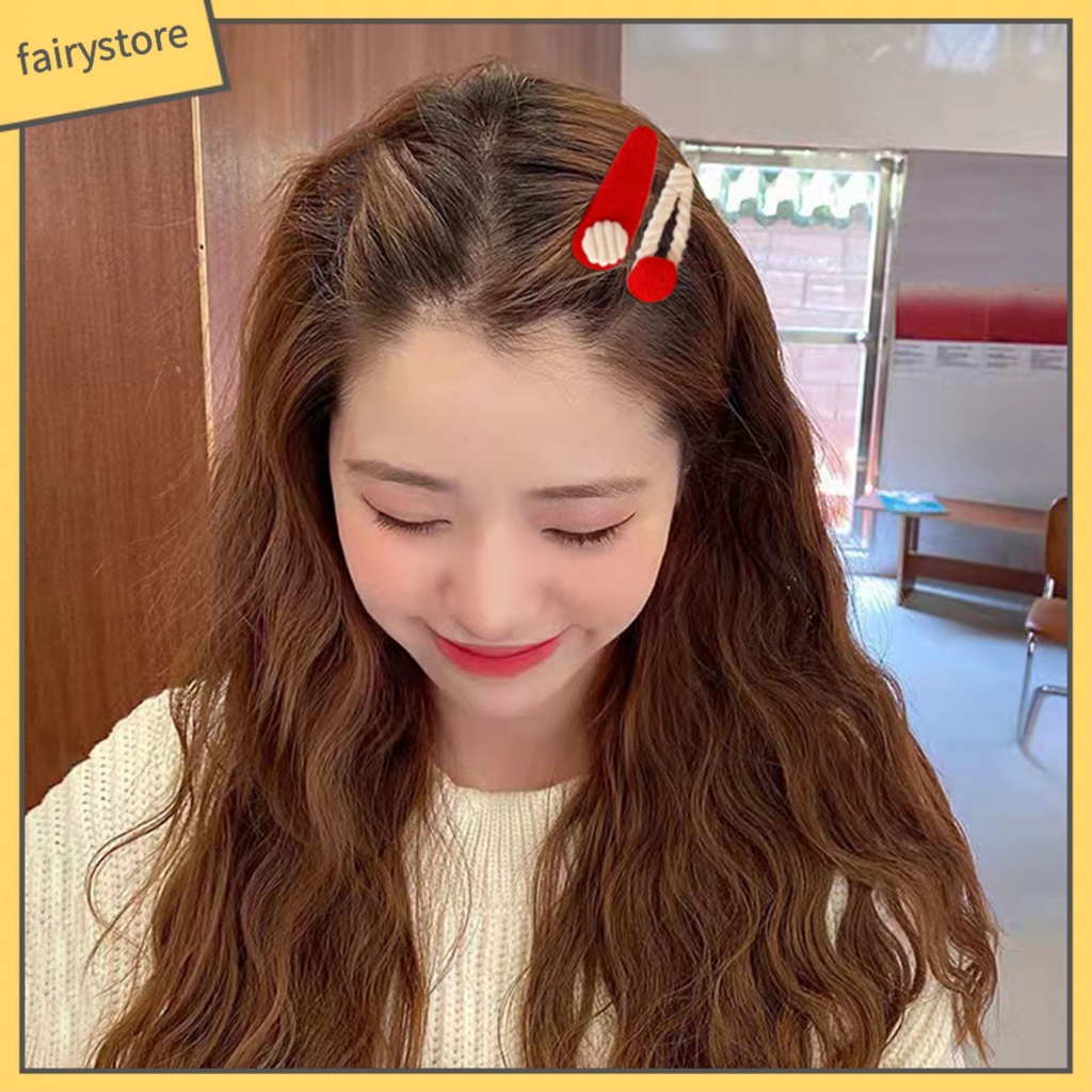 Bộ 1 / 2 Dây Cột Tóc Mềm Co Giãn Chống Trượt Hình Thỏ Hoạt Hình Cho Nữ