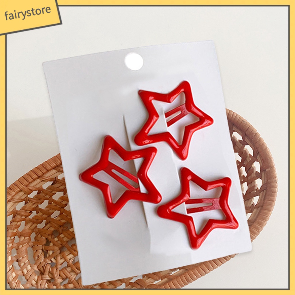 Set 2 / 3 Kẹp Tóc Hình Ngôi Sao / Trái Tim Phong Cách Trung Hoa Mừng Năm Mới Cho Bé Gái