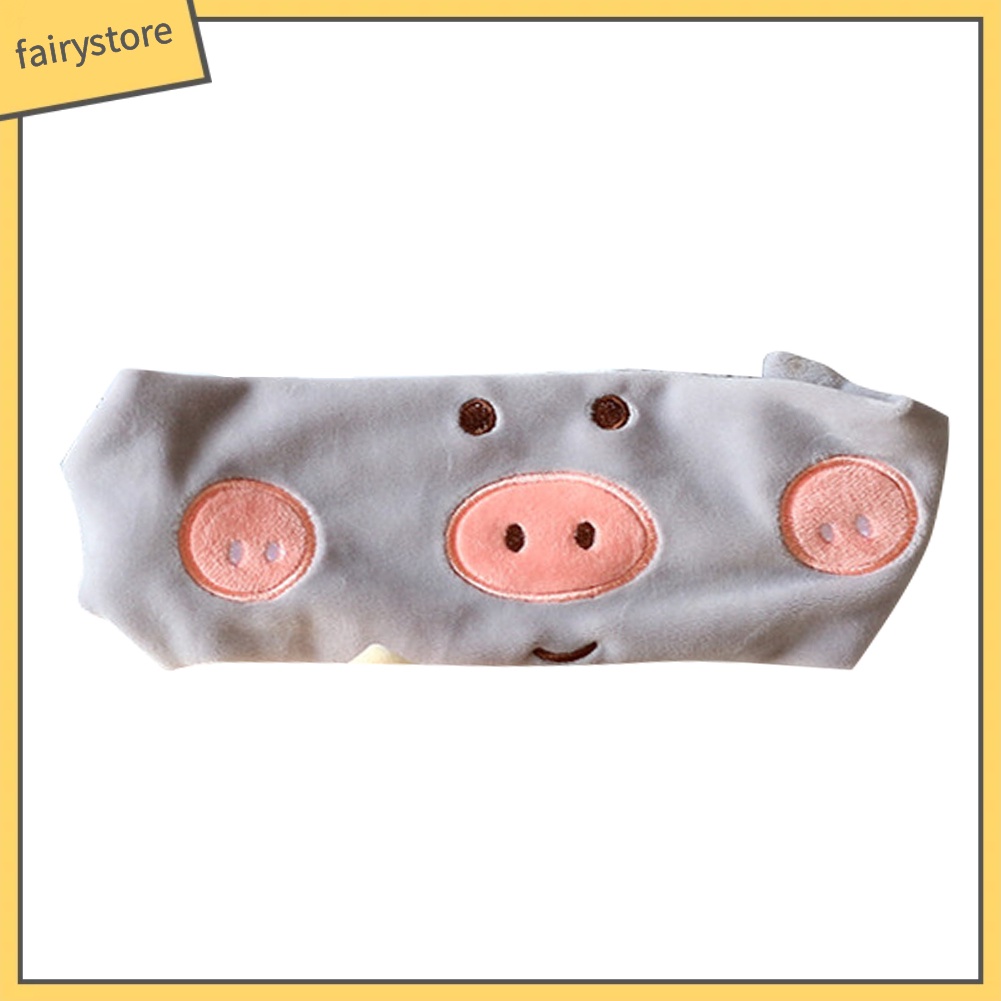 Băng Đô Cài Tóc Vải Mềm Hình Chú Heo Hoạt Hình Đáng Yêu Cho Nữ