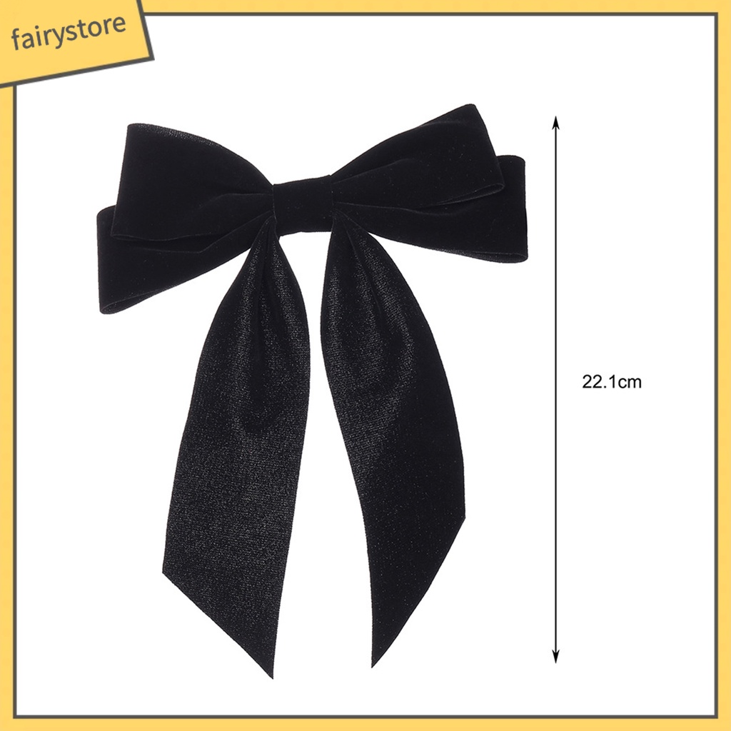 Kẹp Tóc Nơ Nhung Chống Trượt Cỡ Lớn Ngọt Ngào Cho Nữ