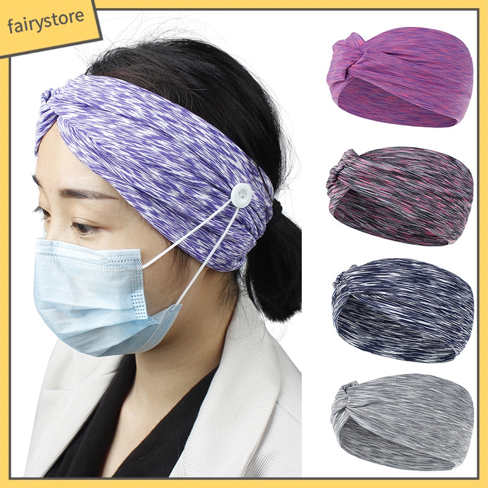 Set 3 Băng Đô Cài Tóc Thấm Hút Mồ Hôi Thắt Nút Chéo Thời Trang Unisex Tập Gym / Thể Thao