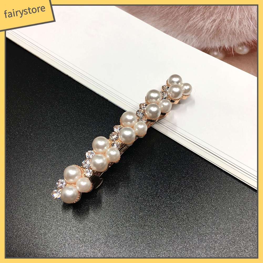 Kẹp Tóc Đính Đá Và Ngọc Trai Giả Thời Trang Dành Cho Nữ