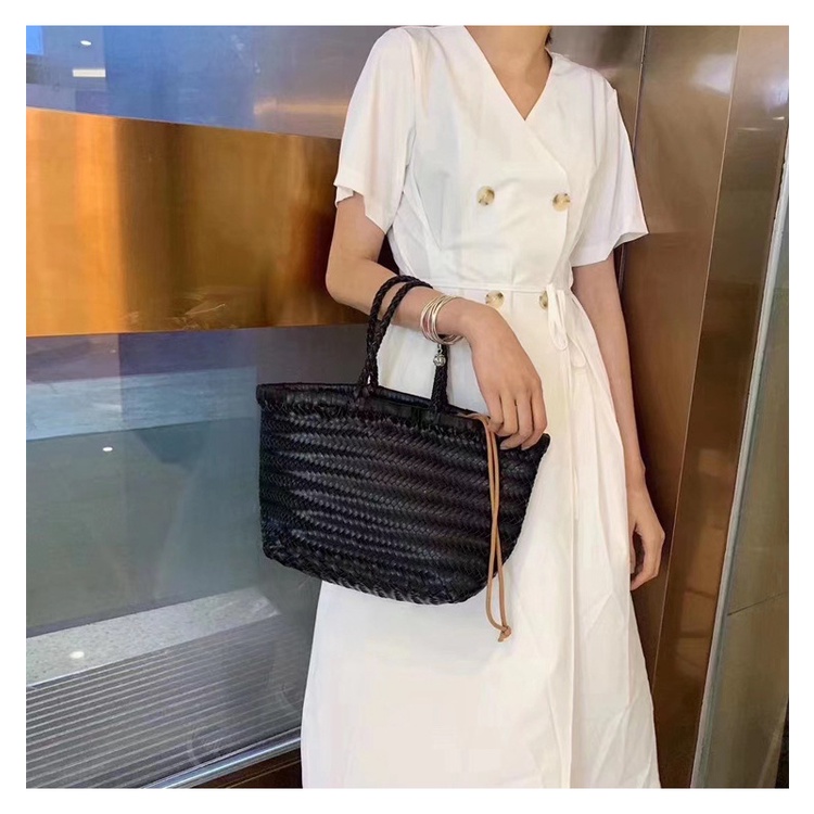 Túi Xách Đan Lát Sức Chứa Lớn Cao Cấp Thời Trang Mùa Hè Theo Phong Cách Pháp Cho Nữ