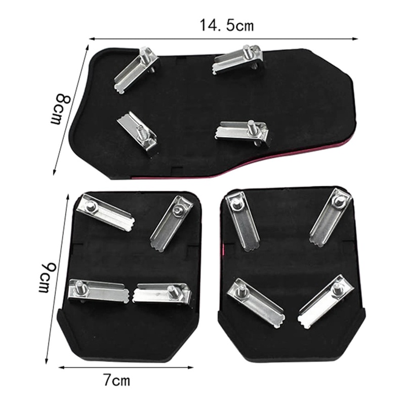 Bộ 3 Vỏ Bọc Bàn Đạp Ga / Phanh Ga / Phanh Ly Hợp Chống Trượt Màu Xanh Dương Cho MT