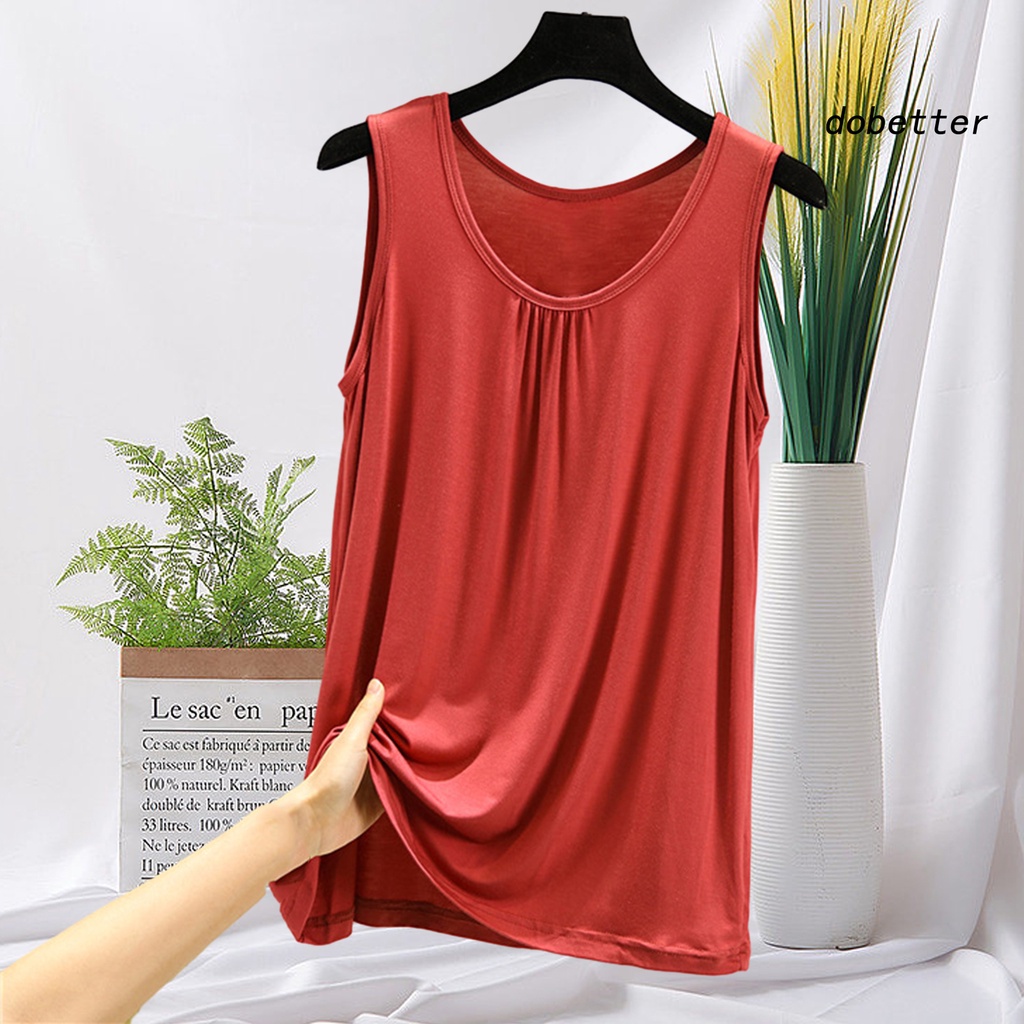 Áo Thun Tanktop Cổ Tròn Không Tay Thoáng Khí Màu Sắc Đơn Giản Dành Cho Nữ