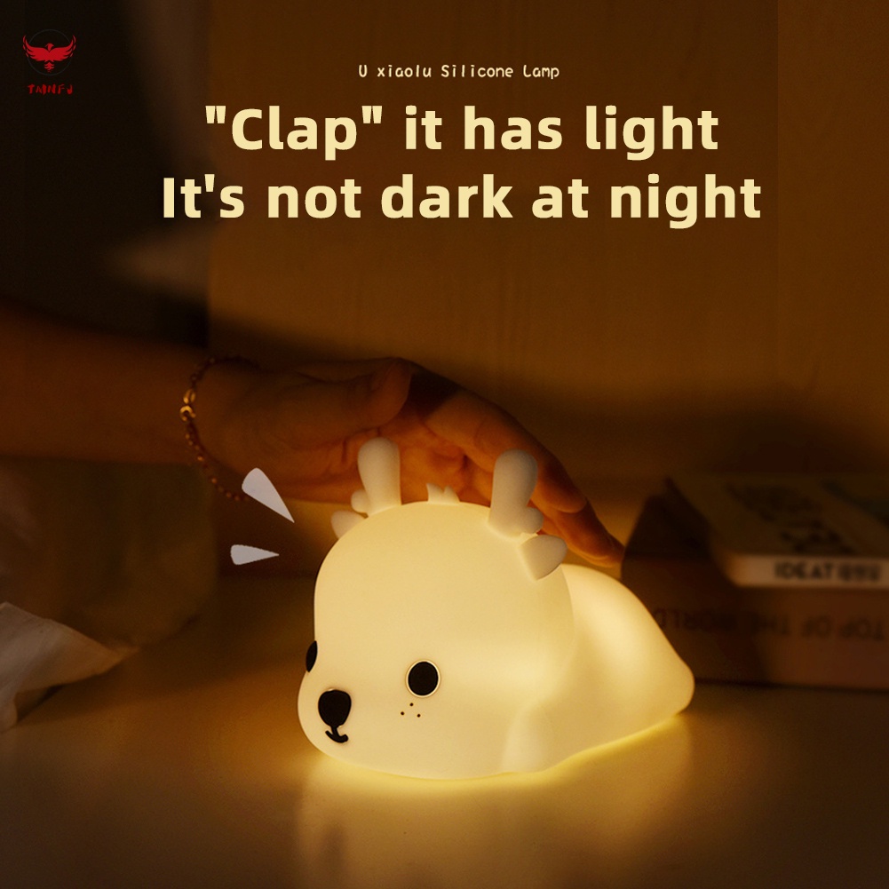 Đèn Ngủ Sạc USB Hình Hươu Hoạt Hình Cho Phòng Khách / Phòng Ngủ