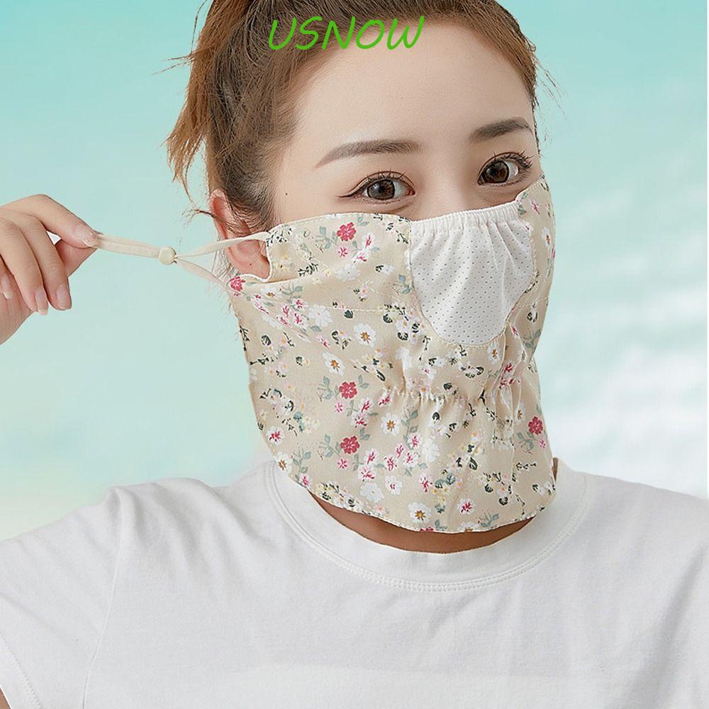 Khẩu Trang Chống Nắng Che Phủ Cổ Chống Bụi Họa Tiết Hoa Mùa Hè Cho Nữ