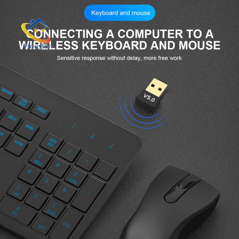 Thiết Bị Nhận Tín Hiệu Bluetooth 5.0 2.4G Không Dây Cho PC Laptop