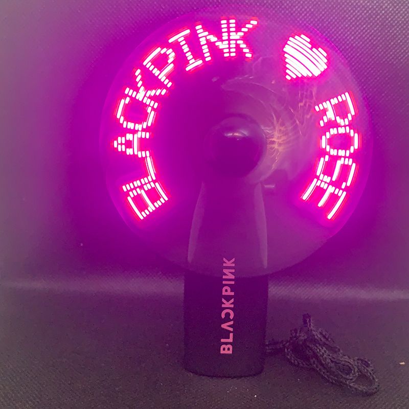 Quạt Cầm Tay Mini In Chữ BLACKPINK Màu Dạ Quang