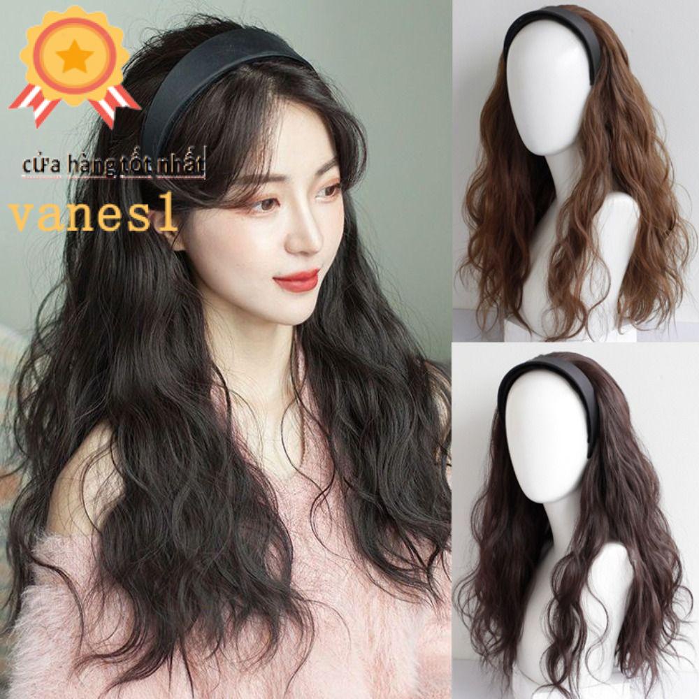Tóc Giả Kẹp Nửa Đầu Tự Nhiên Không Đường May Bằng Sợi Tổng Hợp Chịu Nhiệt Cao VANES1 Cho Nữ