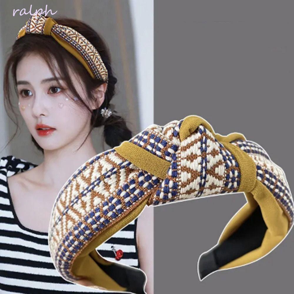 Cài Tóc Rửa Mặt Trang Điểm Thắt Nơ Chéo Phong Cách Retro Cho Nữ