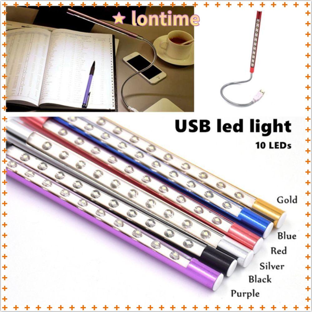 Đèn Đọc Sách USB 6 Màu Chất Liệu Kim Loại Dành Cho Máy Tính