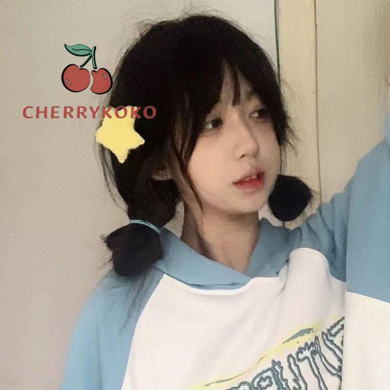 🍒🍒CHERRYKOKO  SANRIO Kẹp Tóc Hình Ngôi Sao Phối Lông Phong Cách Hàn Quốc Dễ Thương Cho Bé Gái