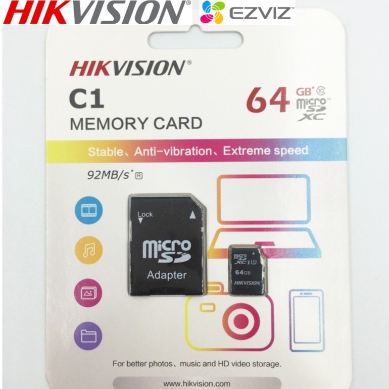 - Thẻ Nhớ HIKVISION MicroSDHC 32GB/64GB/128GB Kèm Adapter 92MB/S -BH 60 Tháng 1 đổi 1 -Chính Hãng