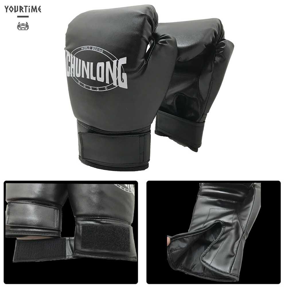 Set 2 Găng Tay Đấm Bốc / Muay Thái Bằng Da PU Chất Lượng Cao