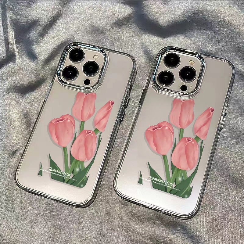 ✅Ốp Điện Thoại Mềm Chống Sốc Họa Tiết Hoa Tulip Cho Iphone 8 max 12 7 1314pro 11plus QK6G