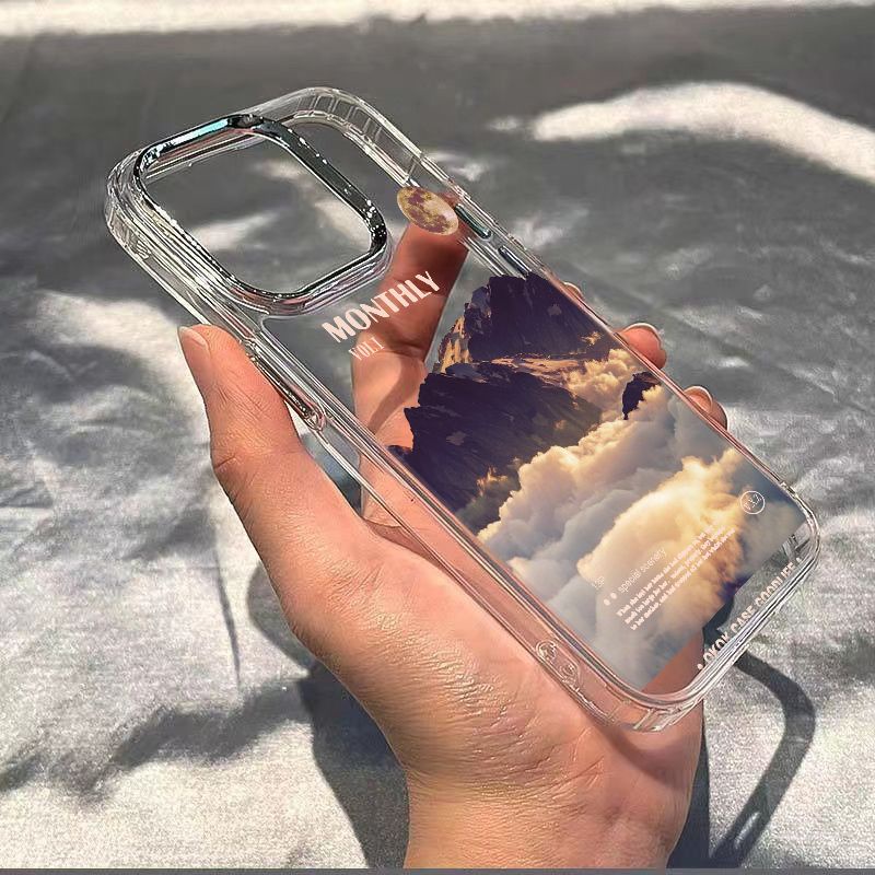 ✅Ốp Điện Thoại Mềm Chống Sốc Họa Tiết Núi Tuyết Cho Iphone 13 7 8 Max 1211 14 Pro