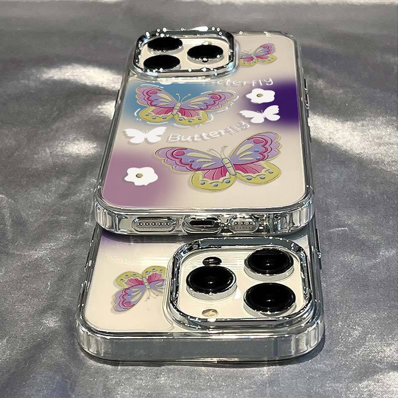 ✅Ốp Điện Thoại Mềm Chống Sốc Họa Tiết Bướm Đơn Giản Cho Iphone 11 14pro 8plus max 137 12