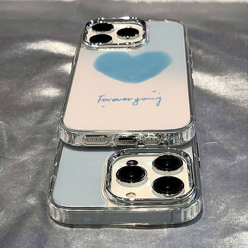 ✅Ốp Điện Thoại Mềm Chống Sốc Màu Xanh Dương Nhạt Đơn Giản Cho Iphone 12 14pro 11max 1378