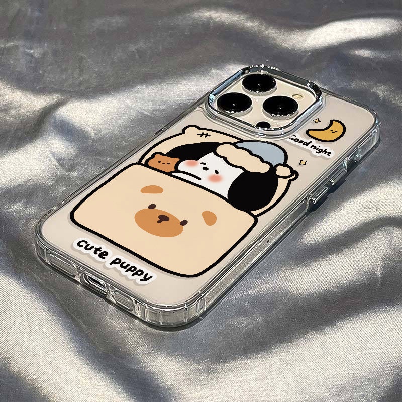 ✅Ốp Điện Thoại Dẻo Họa Tiết Chú Chó &amp; Sữa Dễ Thương Chống Sốc Cho iPhone1214pro / 11 maxplus137 8 JUC7