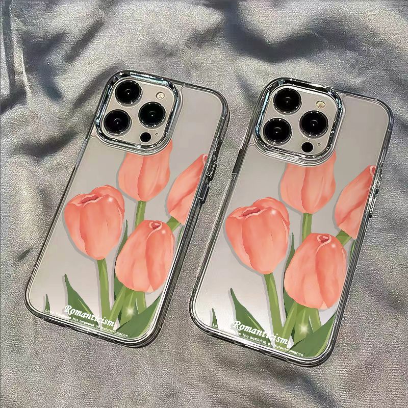 ✅Ốp Điện Thoại Dẻo Họa Tiết Hoa Tulip Đơn Giản Thời Trang Chống Sốc Cho iPhone12plus11 13 OZYO 714pro 8maxins