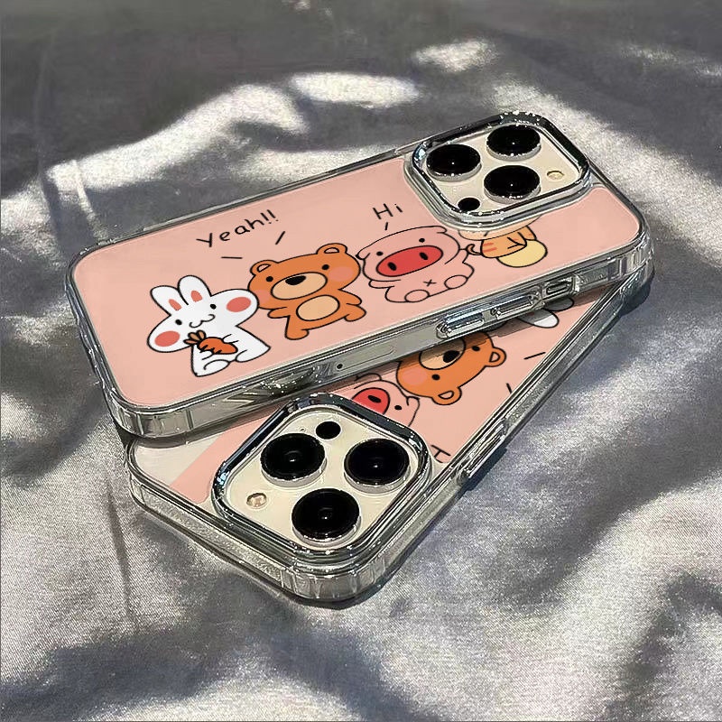 ✅Ốp Điện Thoại Mềm Chống Sốc In Hình Động Vật Đơn Giản Cho Iphone 13 814pro 7iPhone1211 / maxplus