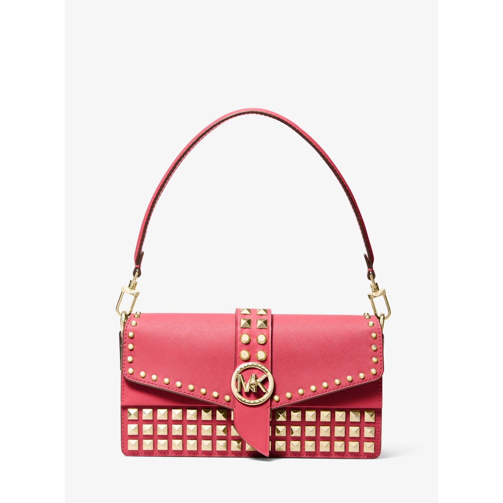 Túi MK Greenwich Medium Studded Saffiano Leather Shoulder Bag 30S2LGRL8L xả thanh lý tồn 3672.31F