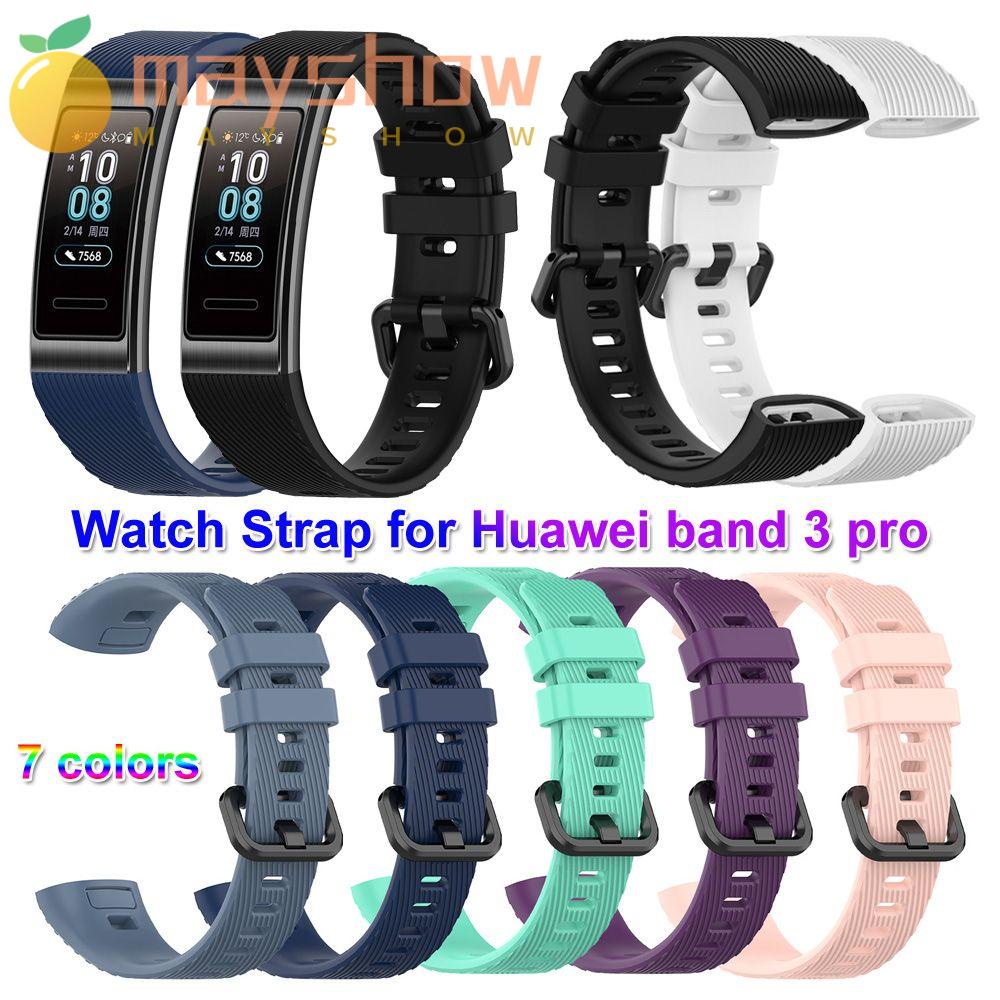 Dây Đeo Thay Thế Bằng Silicone Mềm Có Khóa Cổ Điển Cho Huawei Band 3 / 3 Pro