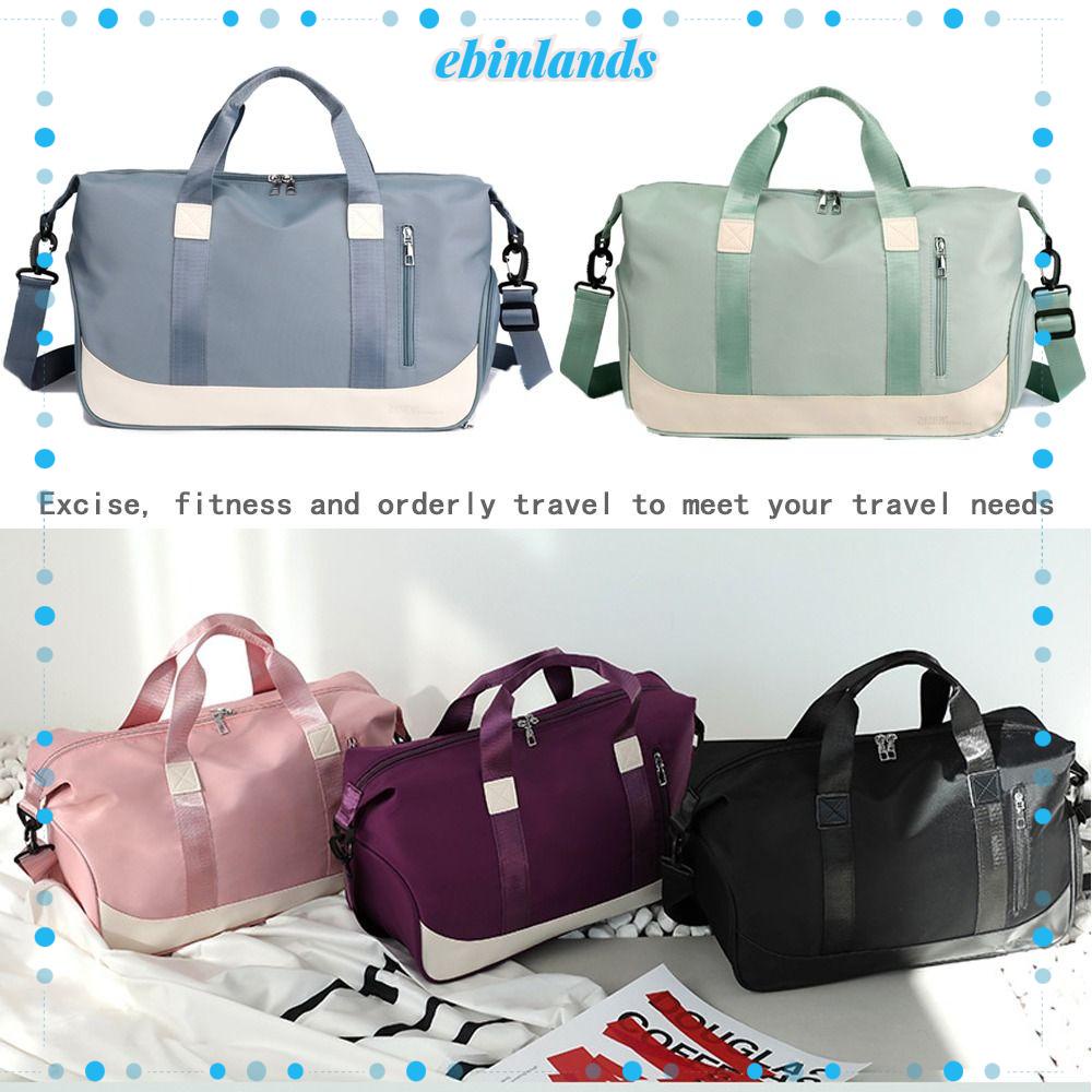 Ebinlands Túi Xách Thể Thao Nylon Chia Ngăn Khô Ướt Đa Năng