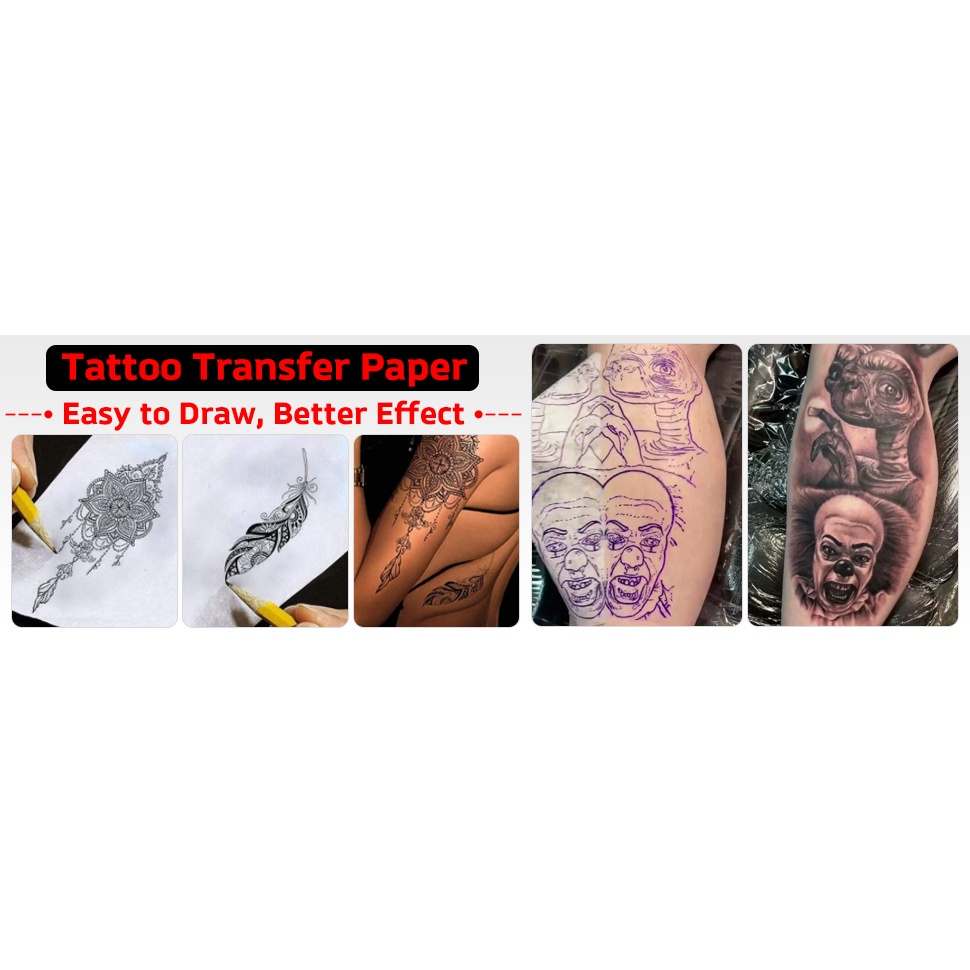 Set 20 / 30 / 50 / 100 Giấy Carbon Chuyển Nhiệt Cho Máy In Xăm