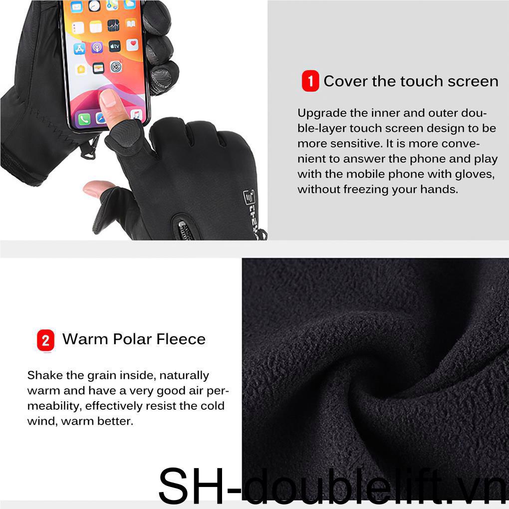 1 Đôi Găng Tay Câu Cá Bằng Nhựa Giữ Ấm Chống Trượt Đa Năng