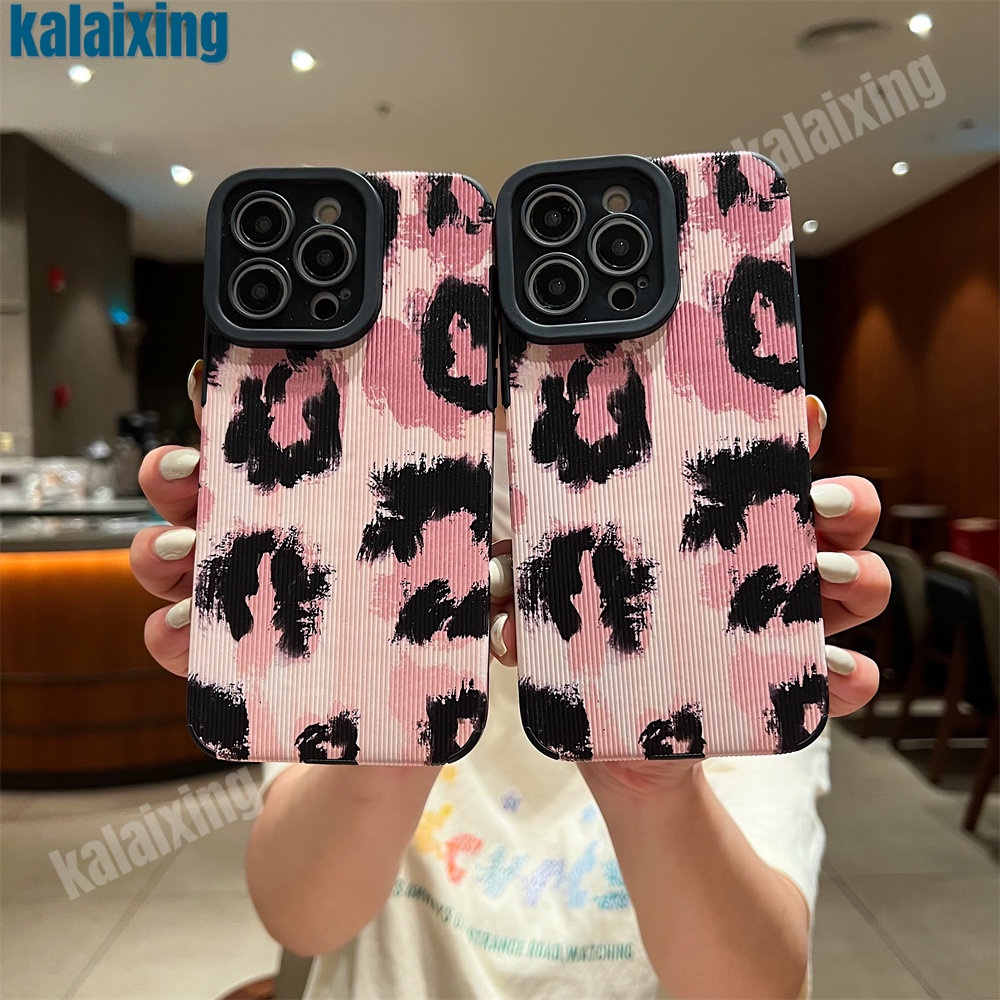 Ốp Điện Thoại Mềm In Hình Báo Hồng Cho iPhone 11 12 13 14 Pro Max 14 Plus Xs Max X XR 7 8 Plus