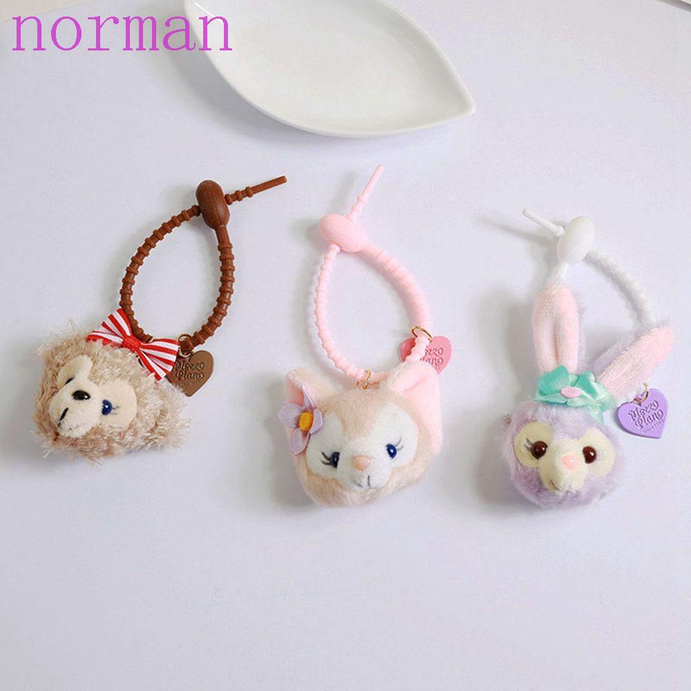 Norman Linaell Móc Chìa Khóa Bằng PP Cotton Thiết Kế Hoạt Hình Dễ Thương Trang Trí Túi Xách / Móc Khóa Cho Nữ