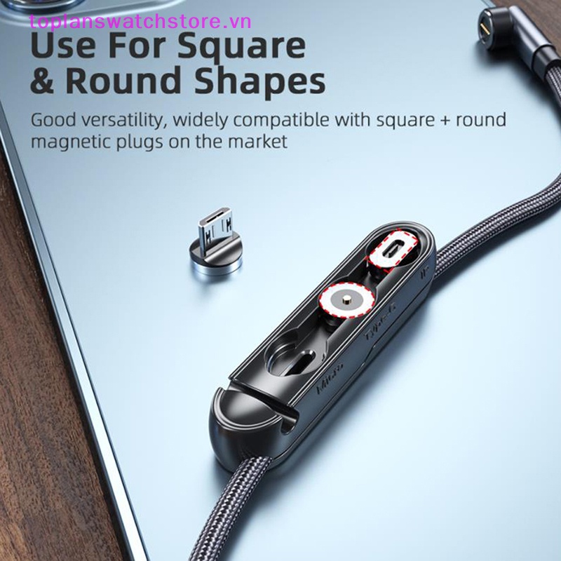 Hộp Đựng Cáp Sạc Từ Tính Màu Đen Nhỏ Gọn
