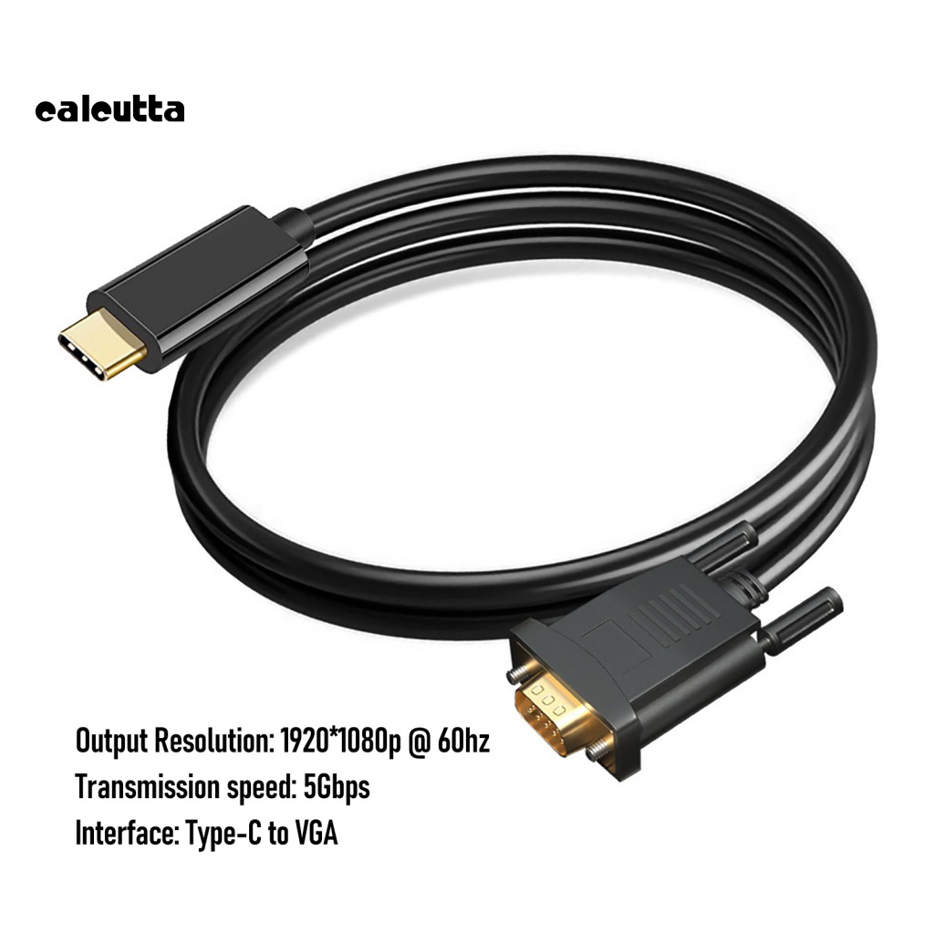 Dây Cáp Chuyển Đổi 18m VGA Mini Độ Phân Giải Cao 1080P Type-C 31 Sang VGA USB-C Cho Máy Chiếu
