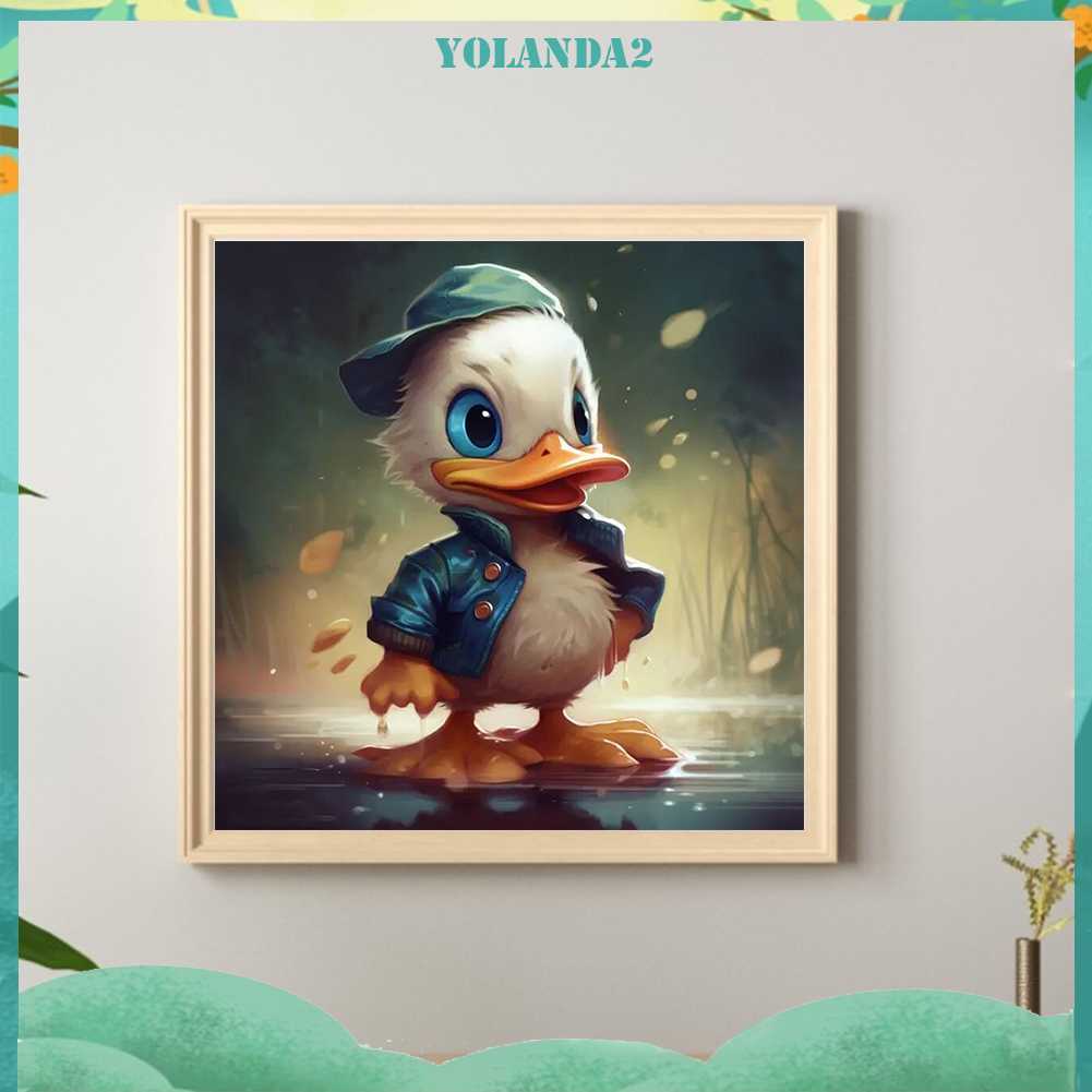 Tranh Đính Đá Kim Cương Toàn Bộ 5D DIY Hình Vẽ Vịt Donald