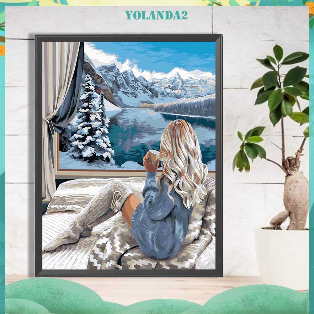 Tranh Đính Đá Kim Cương Toàn Bộ 5D DIY Hình Vẽ Cô Gái Trang Trí Nhà Cửa