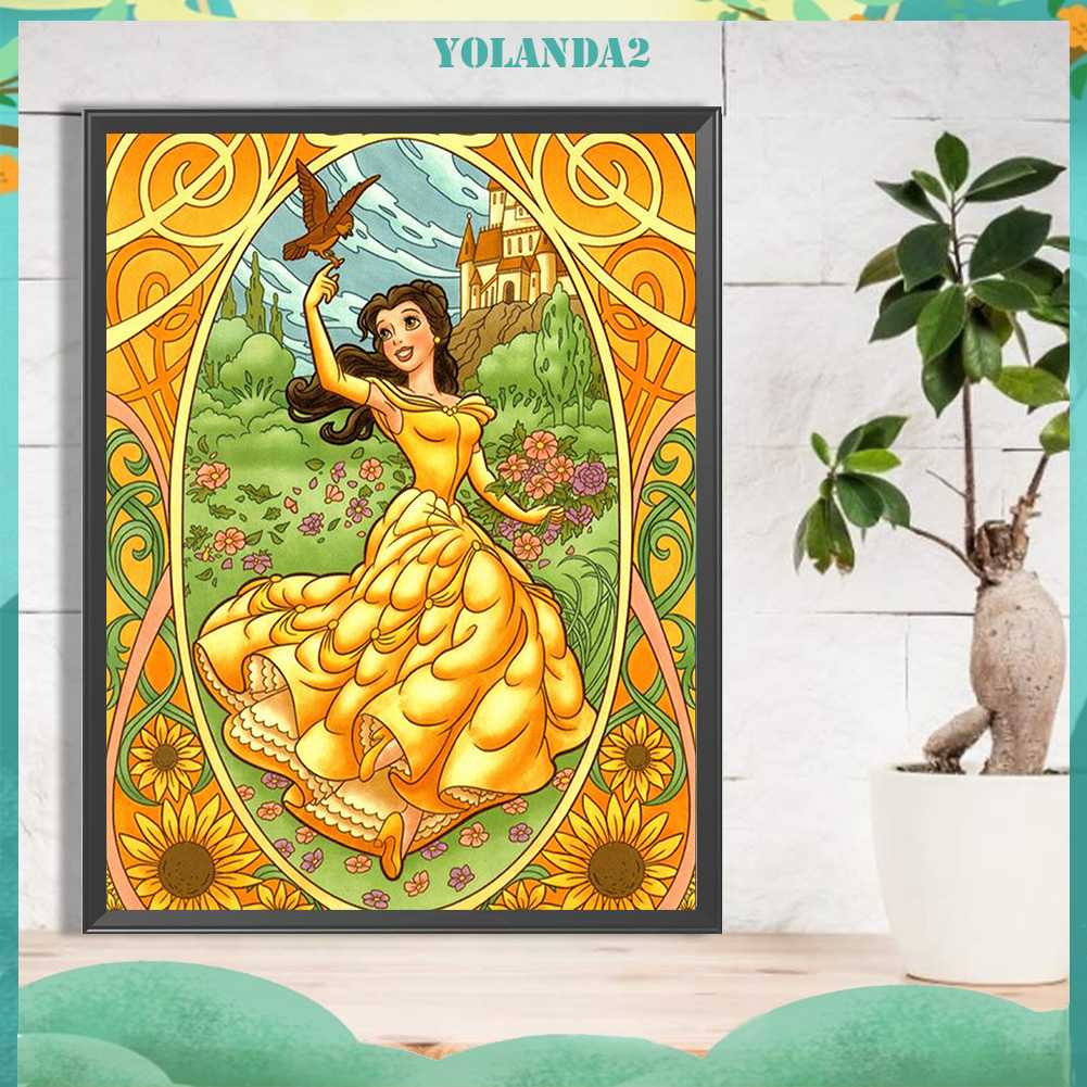 Tranh Đính Đá Kim Cương Toàn Bộ 5D DIY Hình Vẽ Belle