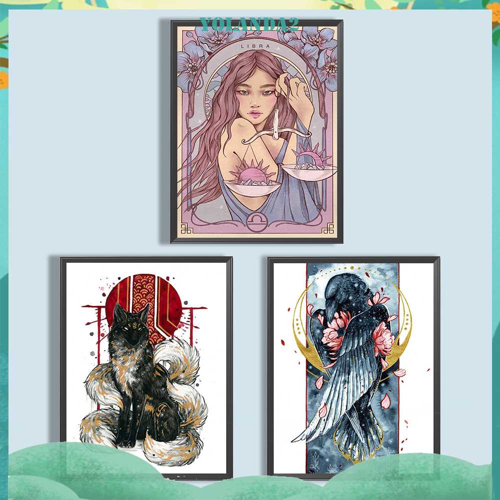 Bộ Tranh Đính Đá 5D Họa Tiết Hoạt Hình Độc Đáo DIY Dùng Trang Trí Nhà Cửa