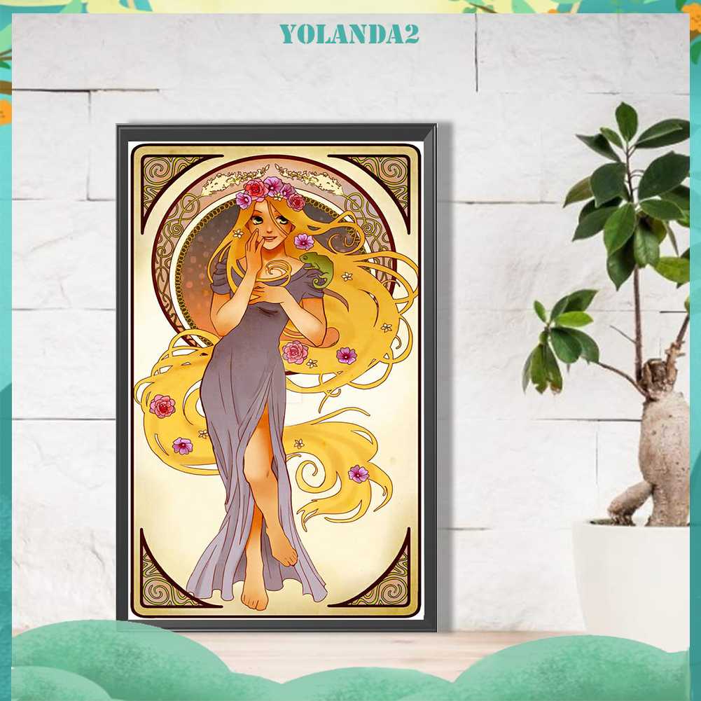 Tranh Đính Đá Kim Cương Toàn Bộ 5D DIY Hình Vẽ Công Chúa