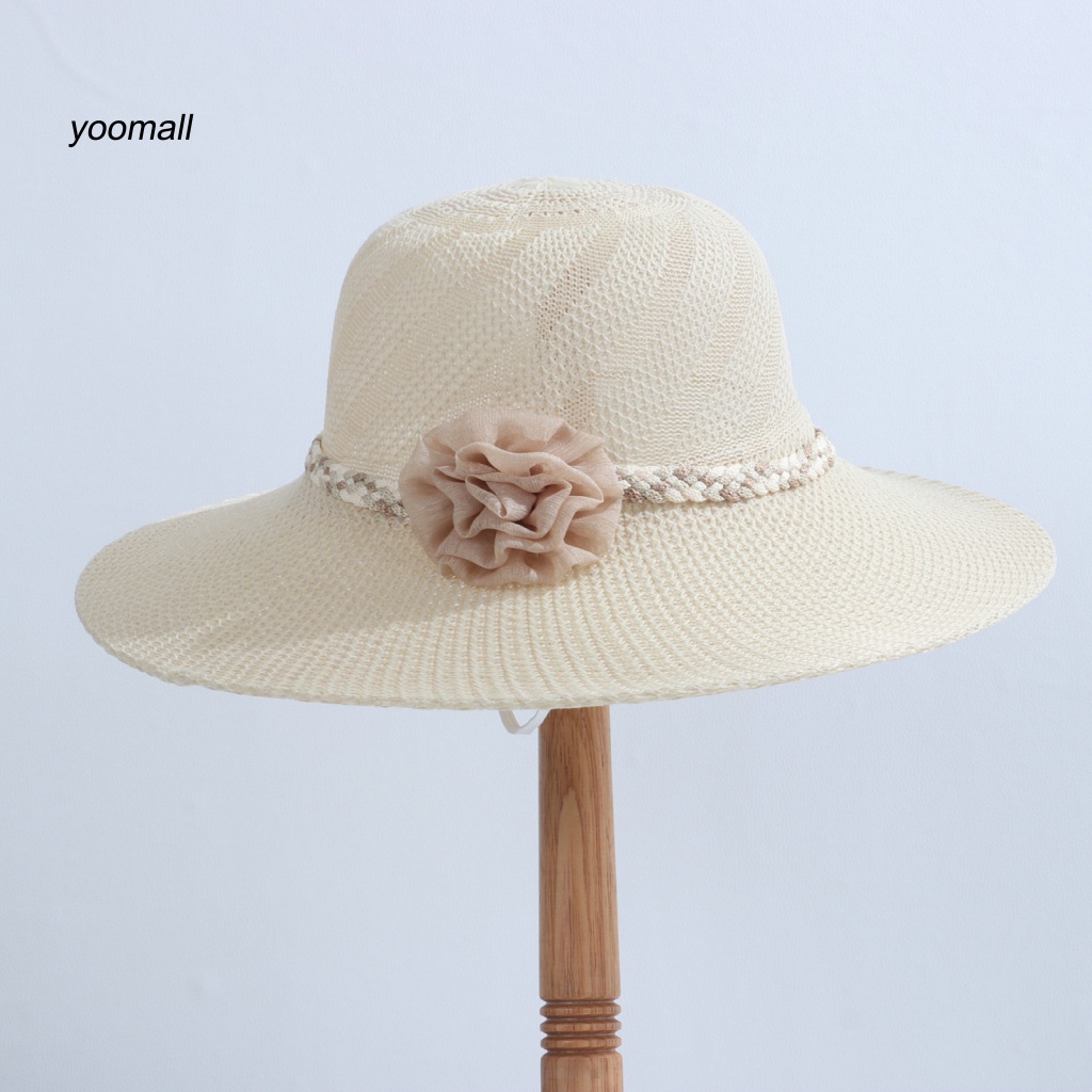 Mũ Rộng Vành Phối Lưới Màu Sắc Thời Trang Cho Nữ