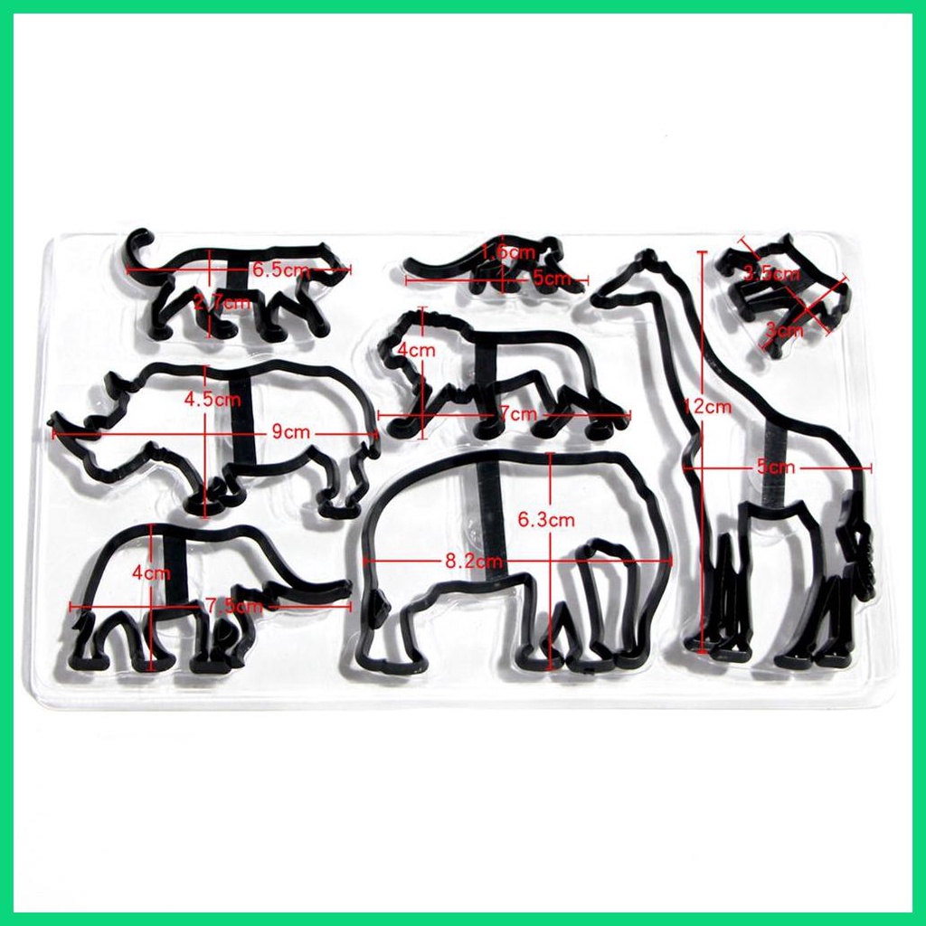 Bộ 8 Khuôn Cắt Bánh Sandwich Hình Động Vật