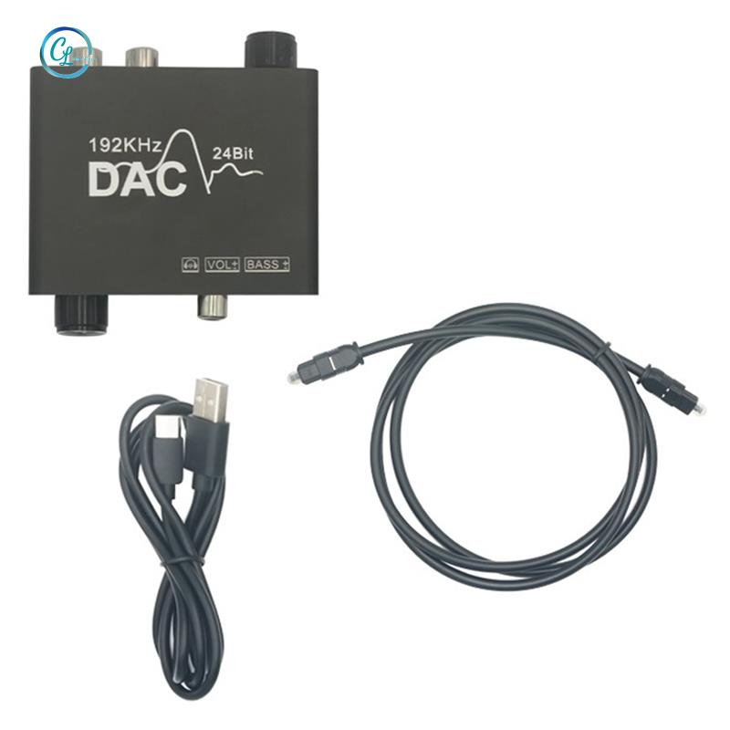 Bộ Chuyển Đổi Âm Thanh Kỹ Thuật Số 192KHz DAC Toslink Sang Analog L / R RCA 3.5mm Kèm Điều Khiển Âm Lượng